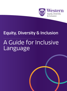 The Office of Equity, Diversity & Inclusion: Inclusive Language Guide